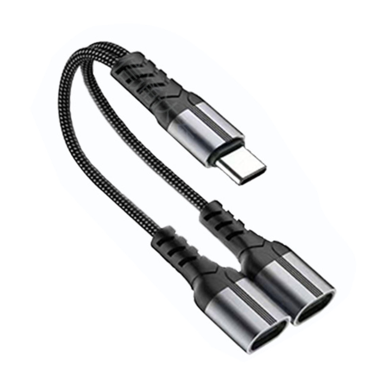 USB C Splitter 1 in 2 Out HiFi Audio Adapter, Dual USB C Headphone and Charger Adapter Support PD Charging Port, Compatible with iPhone 17/16/15 Series, Galaxy S25/S24/S23 and More